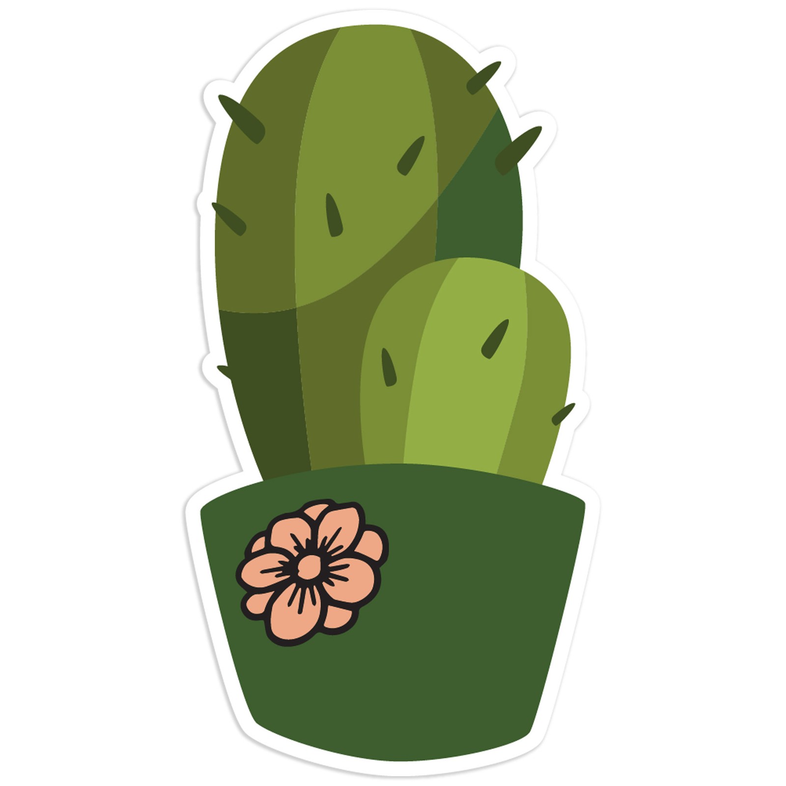 Cactus in a Pot – Vinyl Decal Sticker – Car Window Laptop – #1565