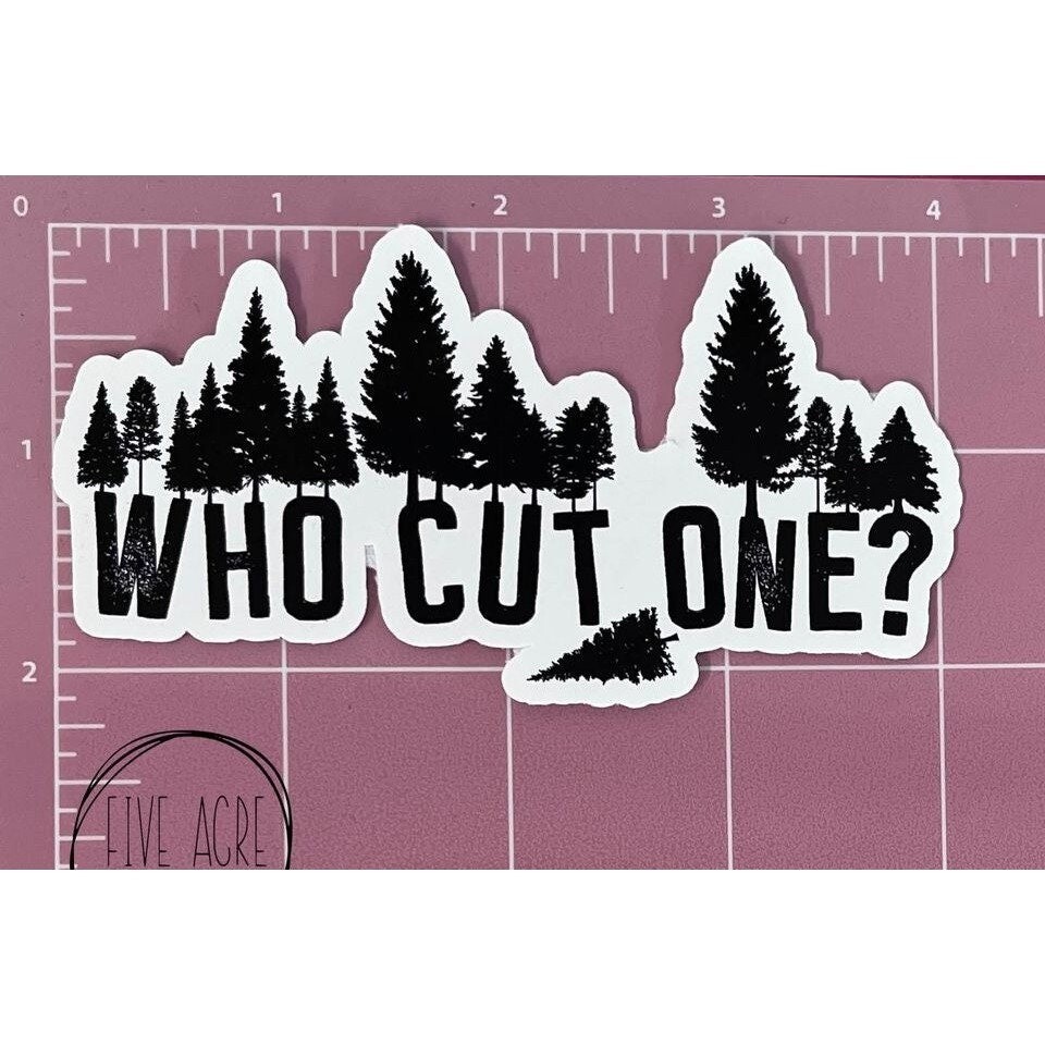 Who Cut One – Dad Joke Sticker- Waterproof Sticker Decal – Fart Joke