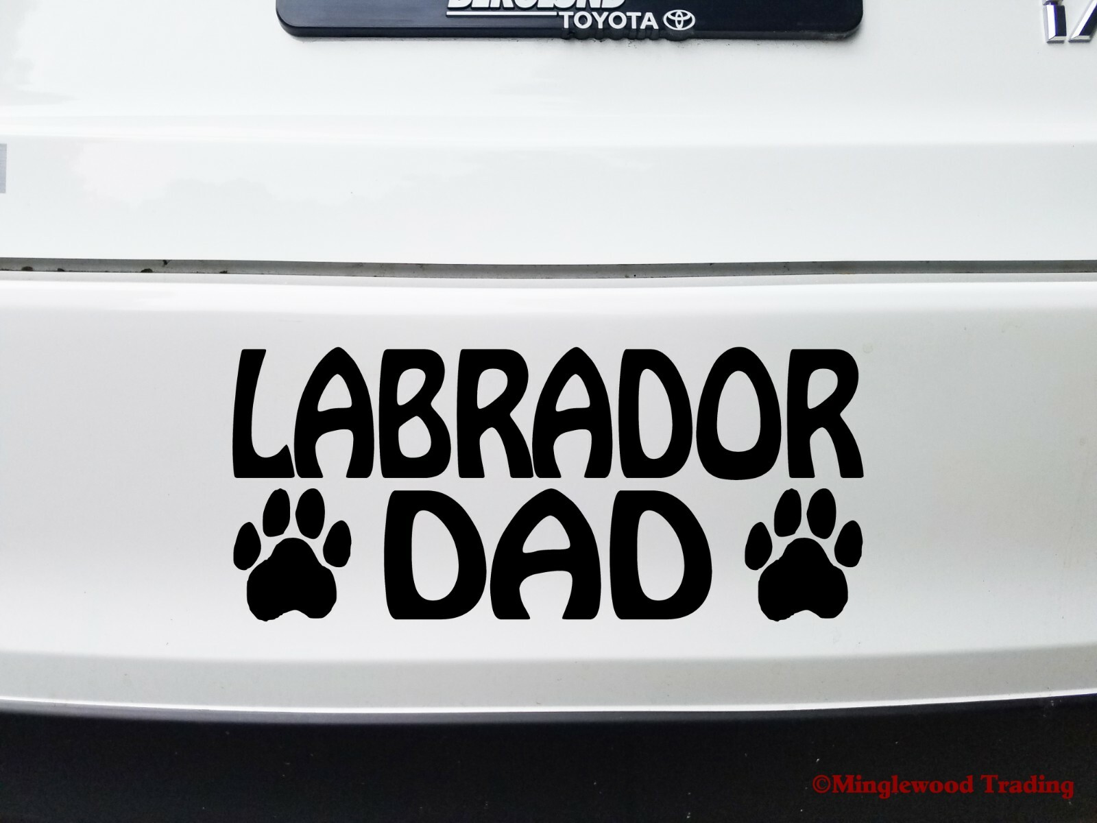 LABRADOR DAD Vinyl Decal Sticker Paw Prints Chocolate Yellow Black Lab Retriever