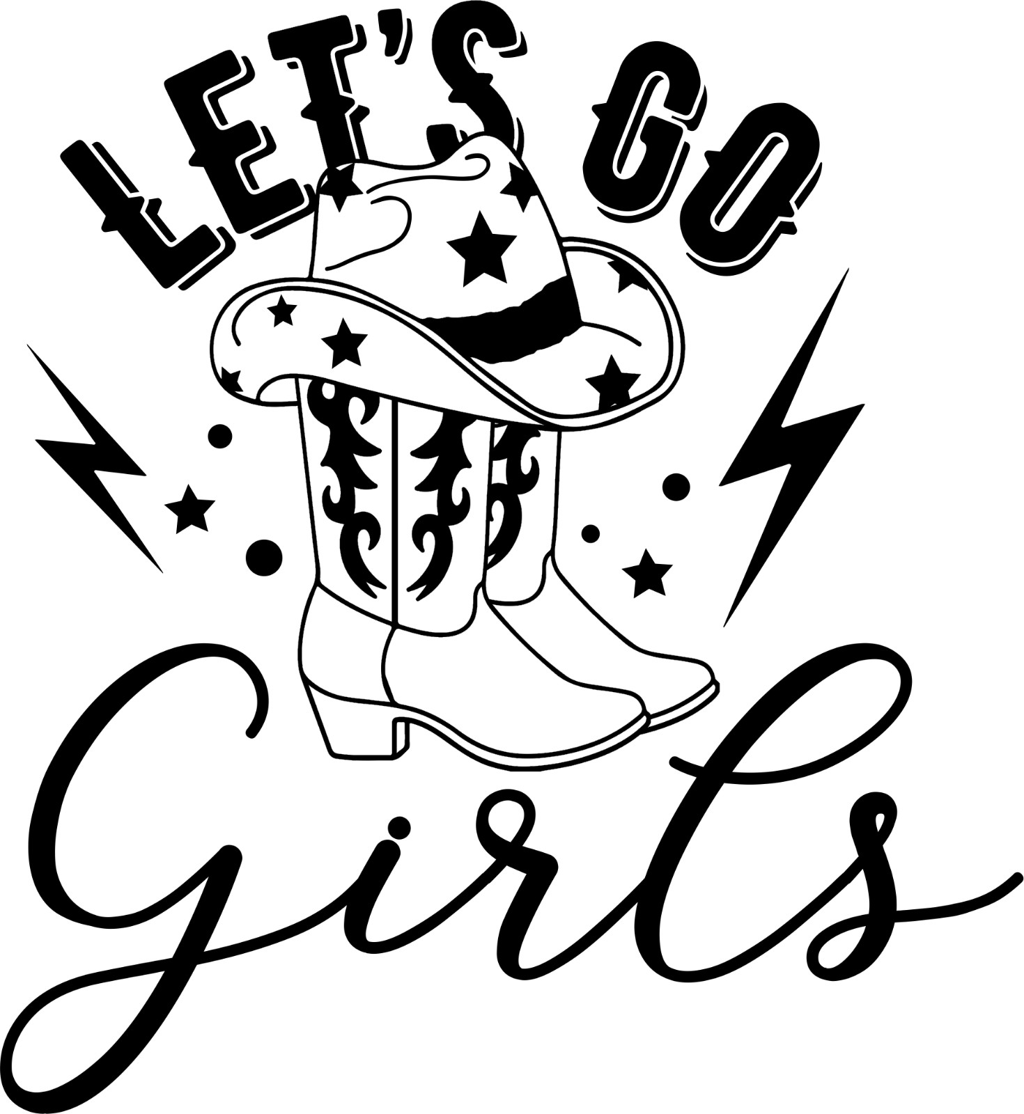 Vinyl Decal Car Truck Stanley Cup Sticker Cowgirl – Let's Go Girls Cowgirl Boots