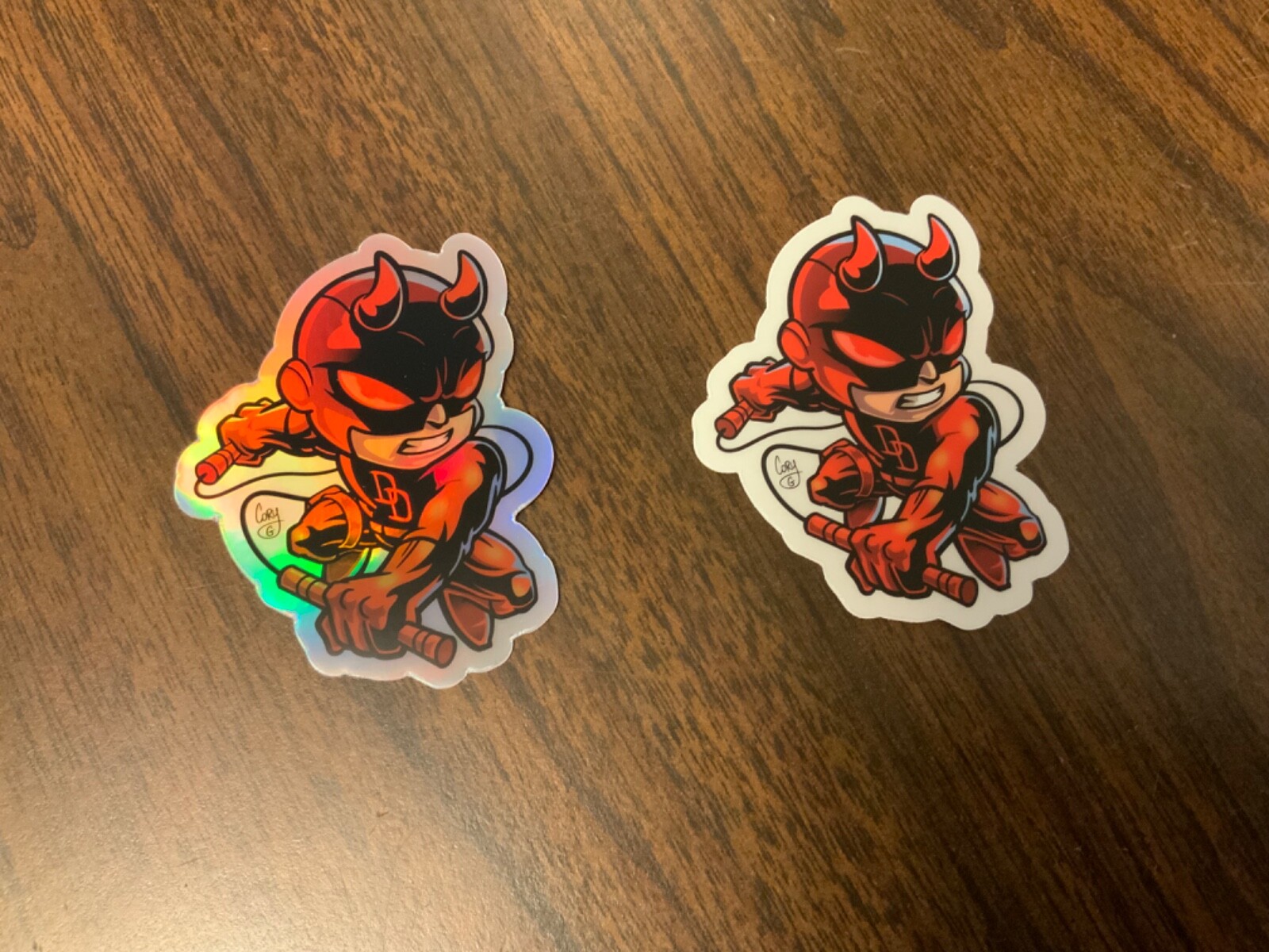 DareDevil 3” Vinyl Sticker Chibi Comic Book Scottie Man Without Fear Holographic