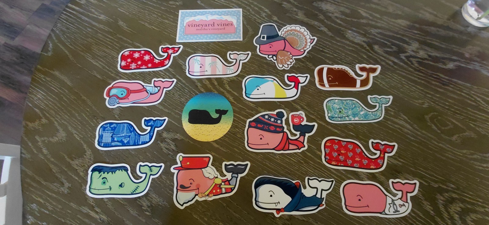 VINEYARD VINES HUGE SET MAGNET STICKERS!! 16 DIFFERENT AUTHENTIC STICKERS! HTF!