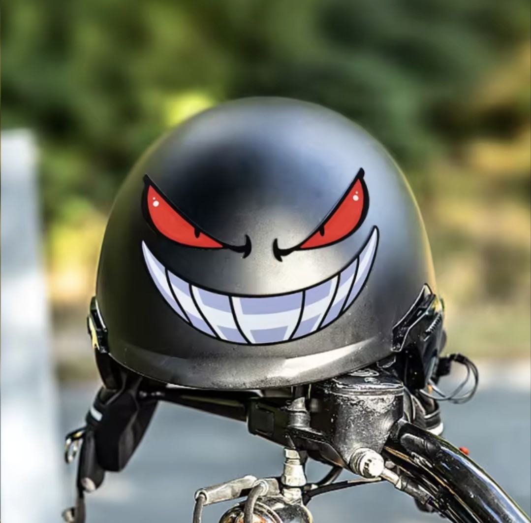 Reflective Car Decal Evil Smile Mouth Teeth Car Sticker Automotive Stickers 9×6"