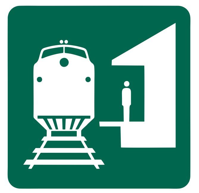 Train Station Railroad Railway Train Sticker Decal R7344