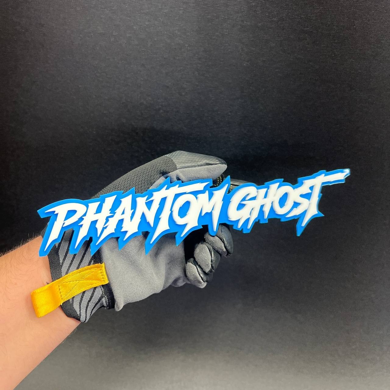 1x Phantom Ghost Custom Text 3D Acrylic Car Emblem Badge Multicolor Laser Cut