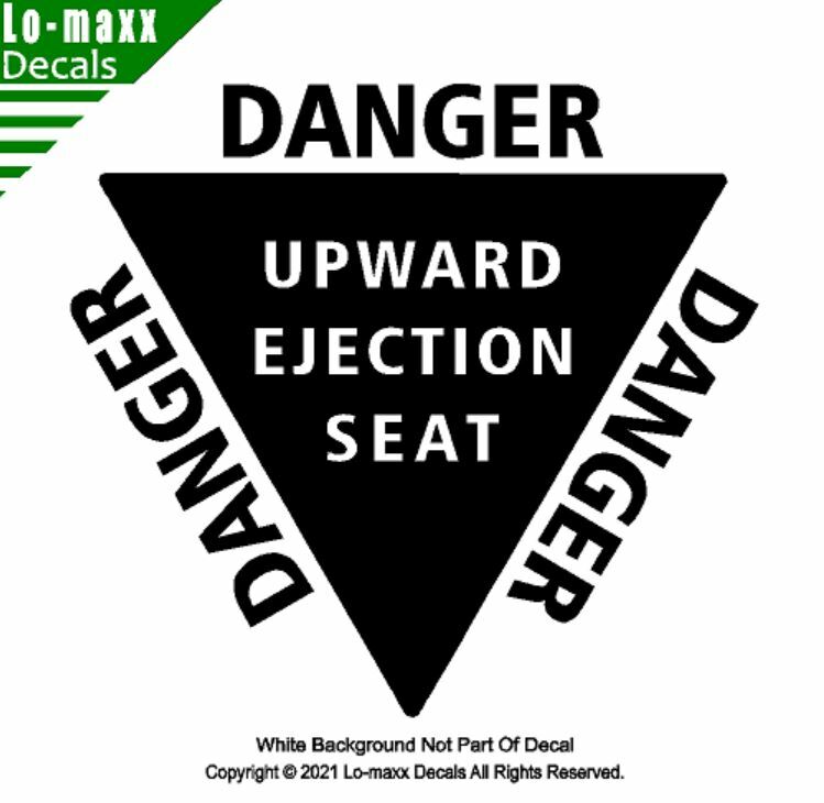 Danger Upward Ejection Seat USAF Military Aircraft Markings Die Cut Vinyl Decal