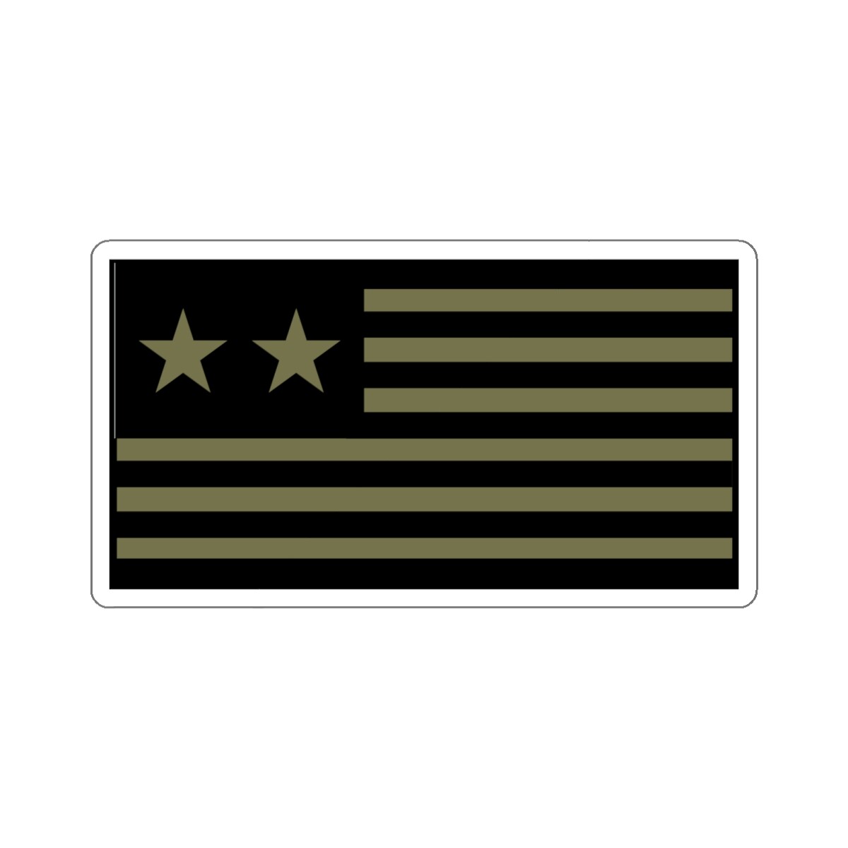 Kiss-Cut Stickers – Flag – Western Forces – 2 Star Flag wo Txt – OD Subdued