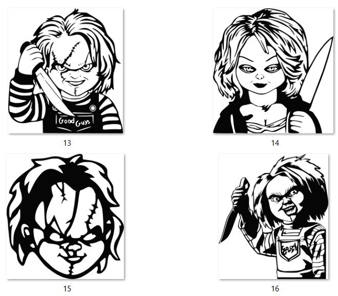Horror Theme Decals 5"