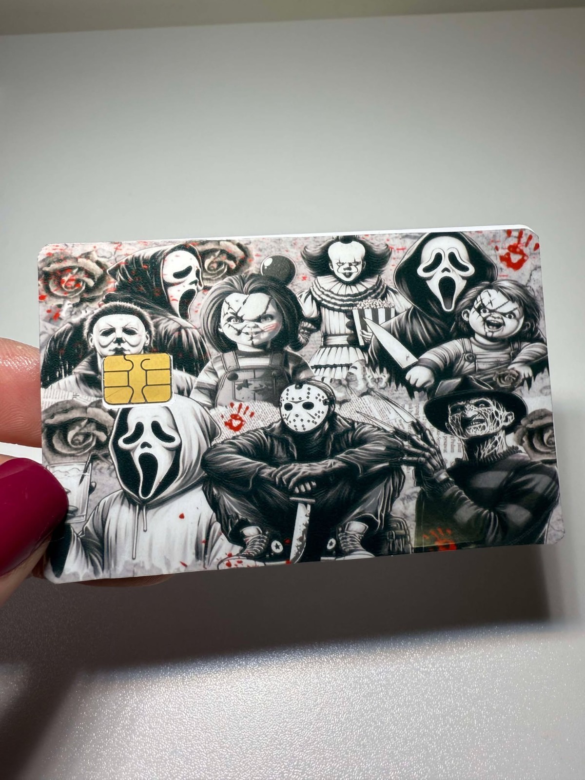 Credit Card Skin – The Men of Horror Black and White Design