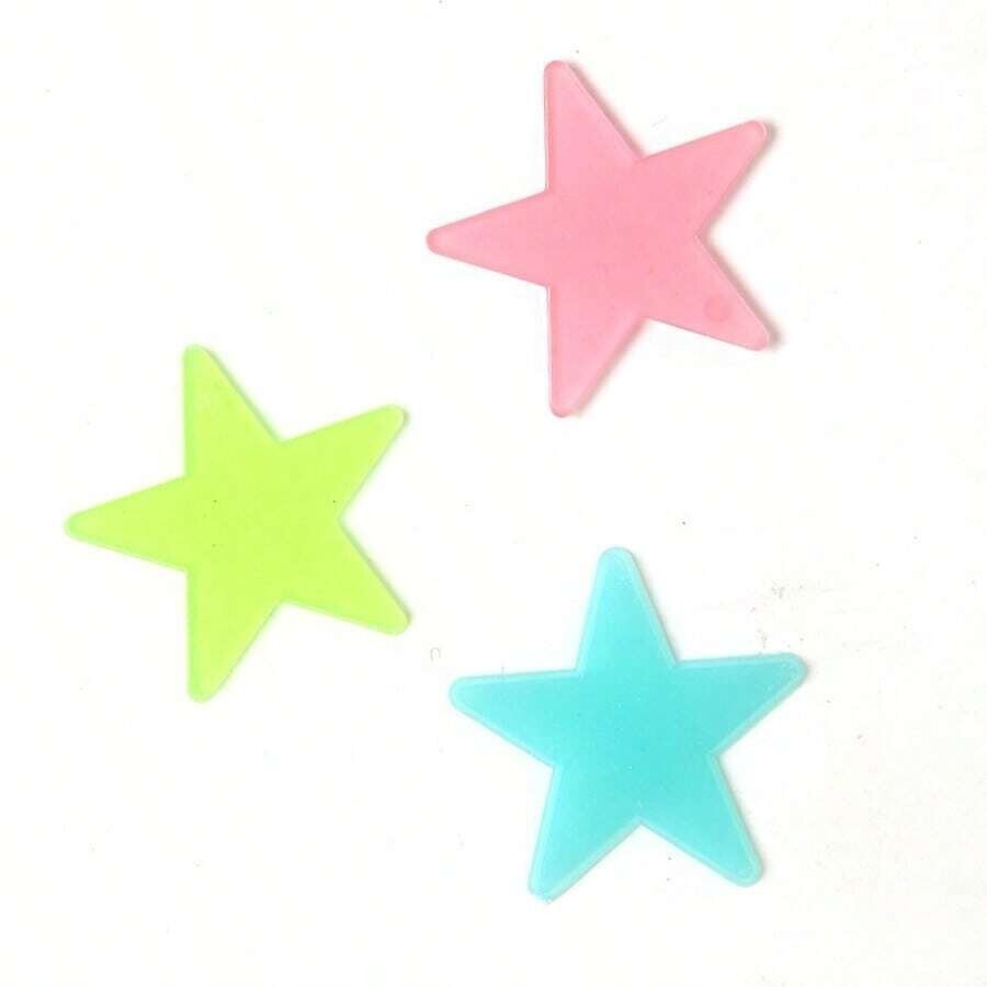 100pcs Glow In The Dark Stars Luminous Wall & Ceiling Star Stickers Home Decor