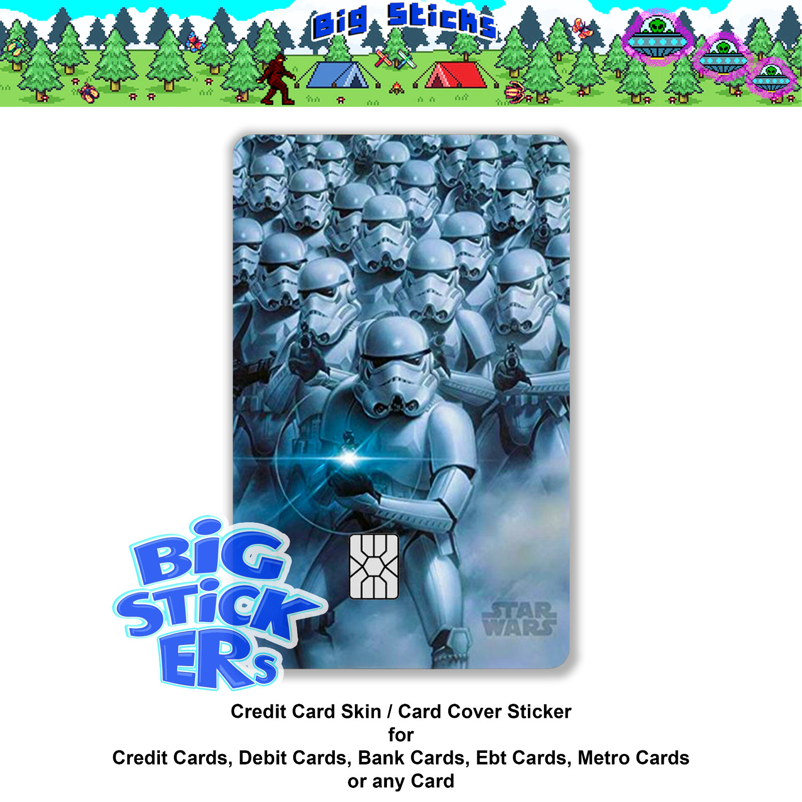 Starwars Credit Card Cover SMART Sticker Skin Wrap, Card Sticker Decal