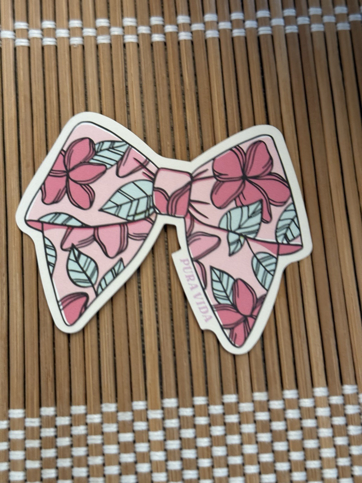 Pura Vida Monthly Club Sticker Floral Bow