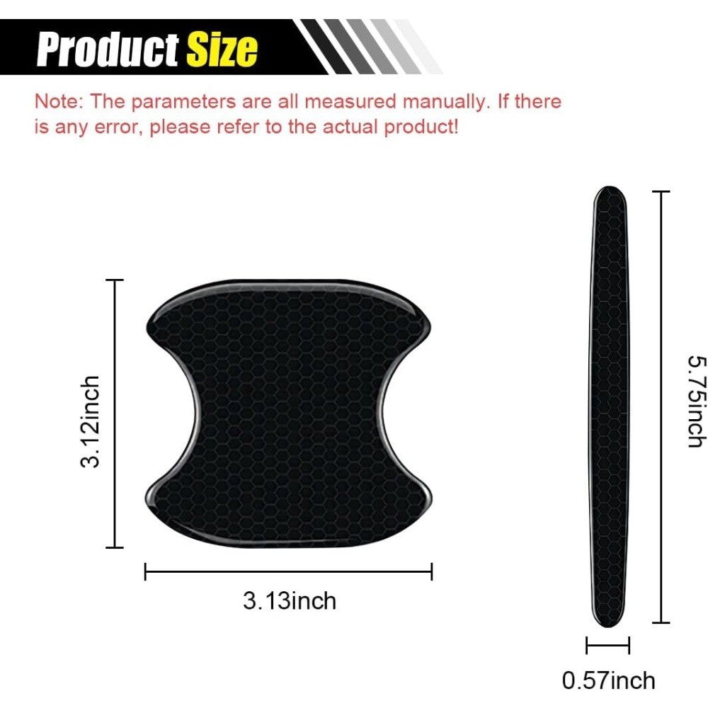 8PCS Car Door Handle Scratch Protector Film Anti-Scratch Paint Protection Cover