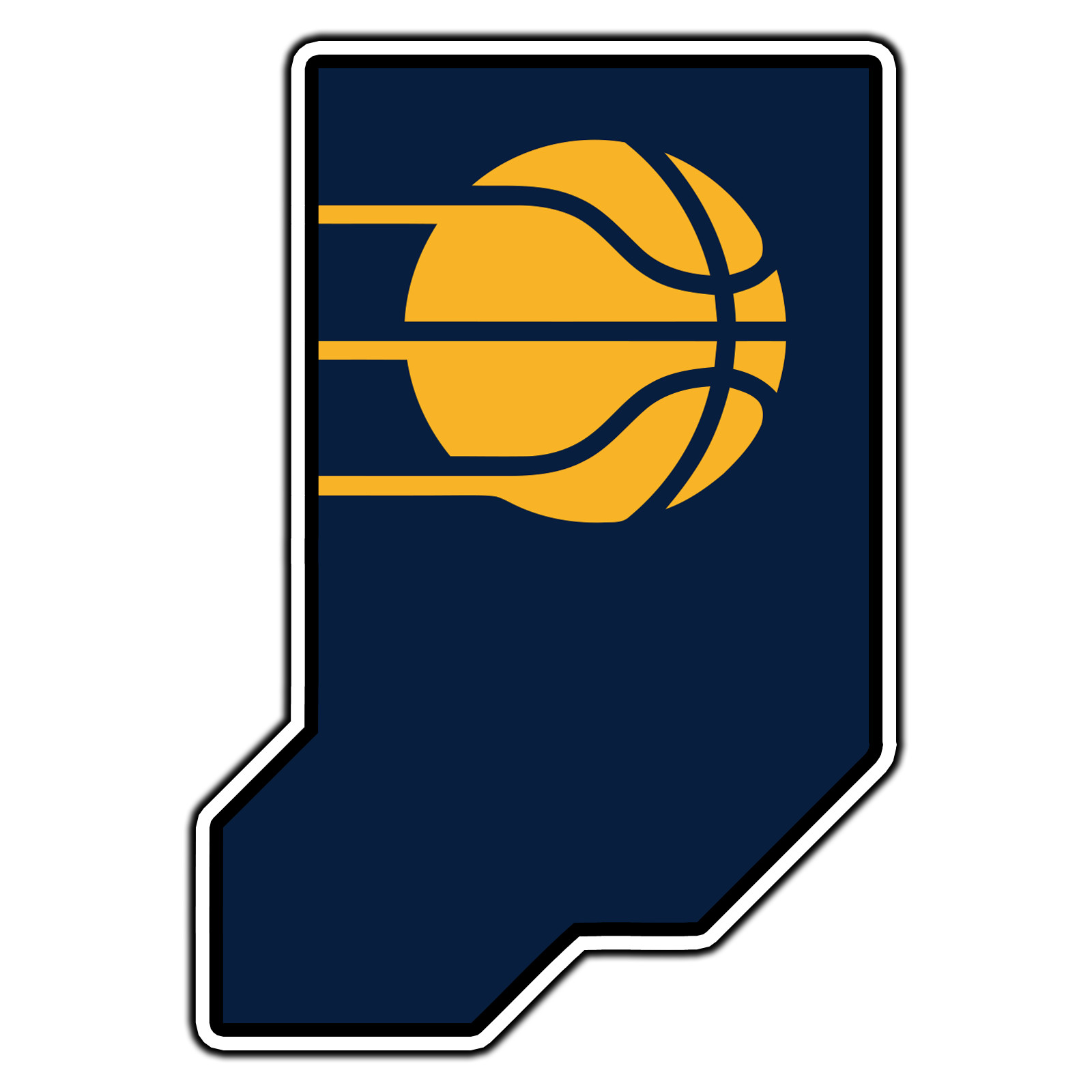 Indiana Pacers State Logo #8 Basketball Sticker Waterproof Vinyl Decal Car