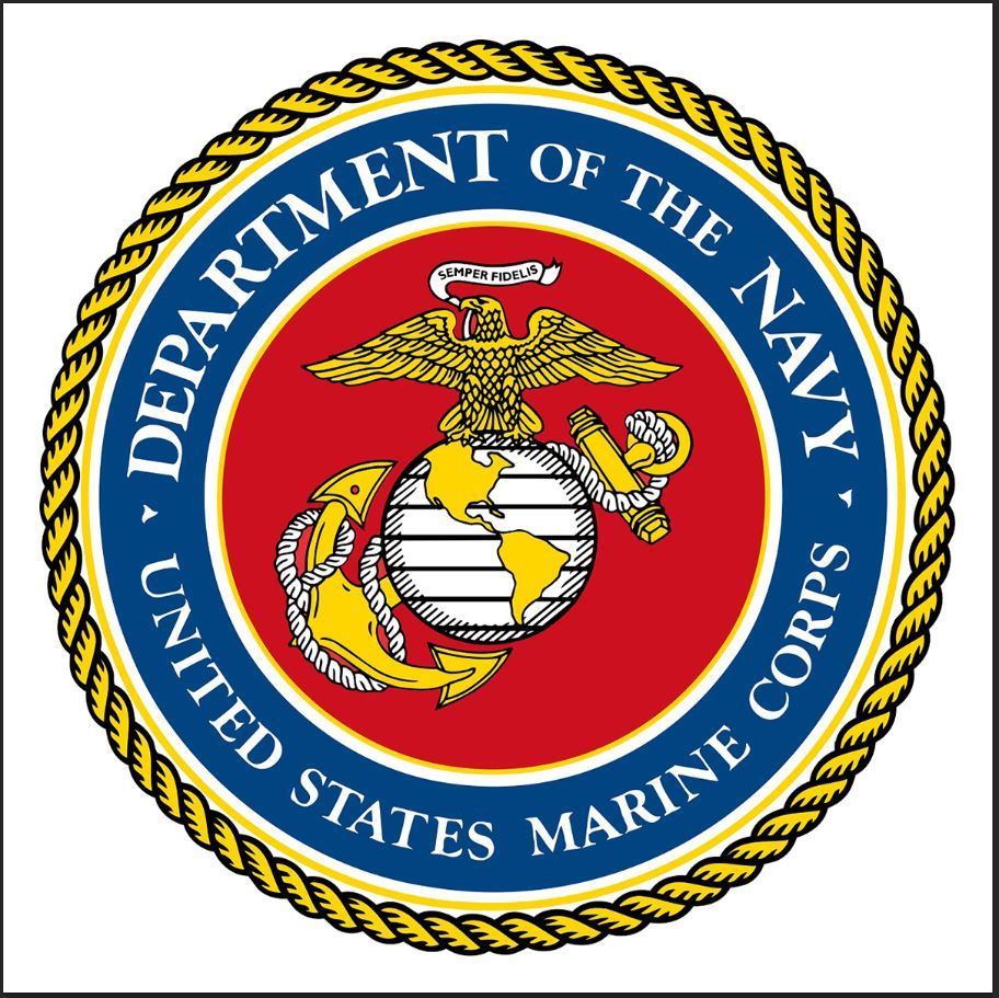 US MARINE CORPS RETIRED (6"x 2") Bumper Sticker. FREE Shipping.