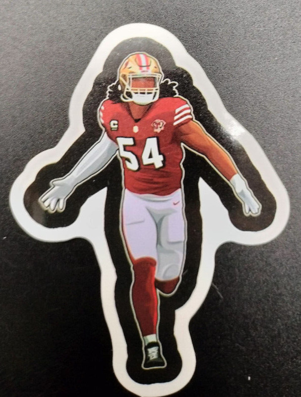 San Francisco 49ers Fred Warner NFL Vinyl Decal Sticker for Tumblers Laptops