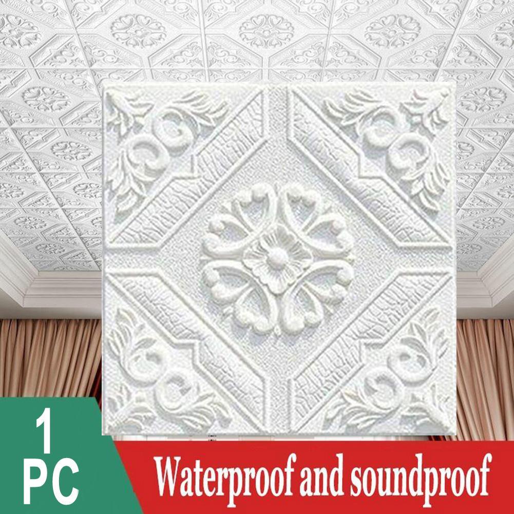 10pcs 3d Tile Brick Wall Sticker,self Adhesive Waterproof Foam Panel Wallpapers