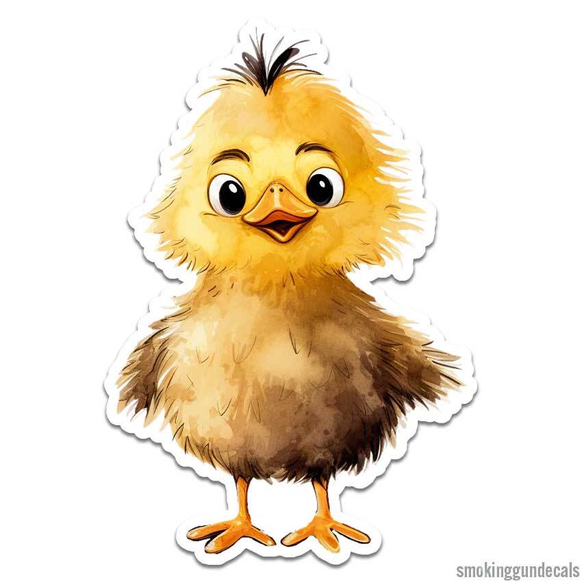 Cute Baby Duck, Vinyl Decal Sticker, Indoor Outdoor, 3 Sizes, #12517