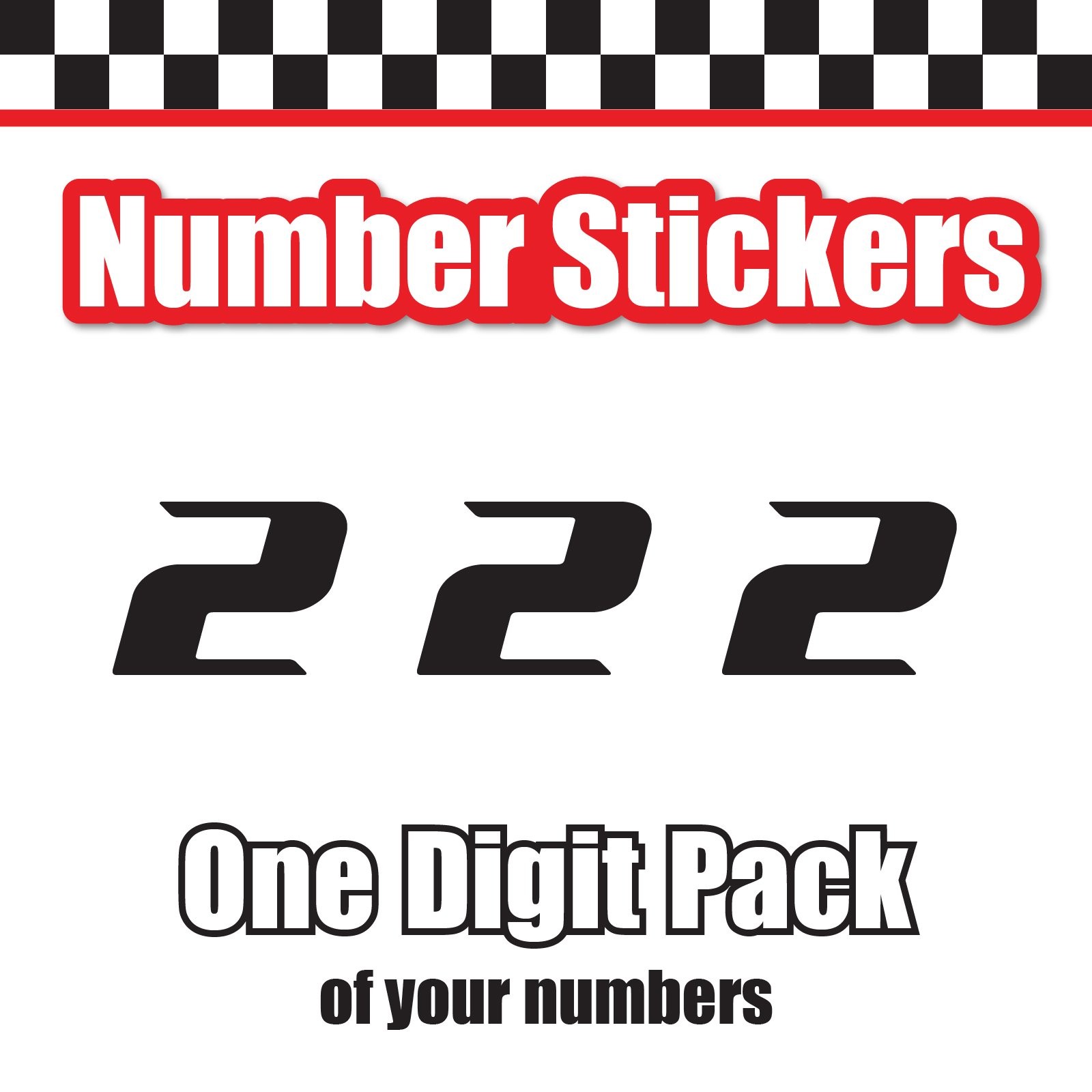 3x 3 Digit Custom Single Number Stickers Decal Locker Door Mailbox AddCityboy