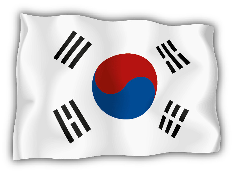 South Korea Wave Flag Car Bumper Sticker Decal "SIZES"