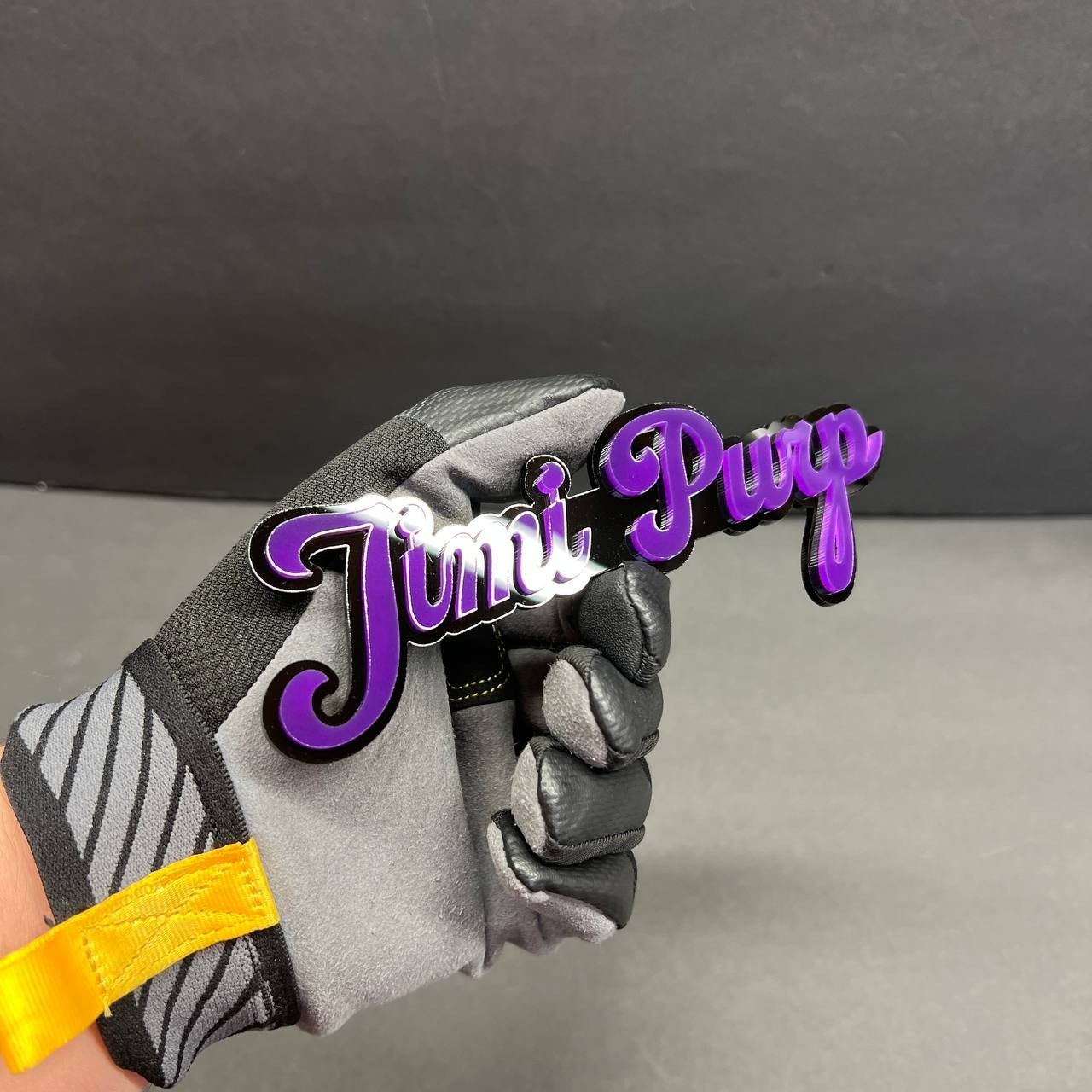 Custom Laser Cut Acrylic Badge Emblem for Car MultiColor PersonalizedName