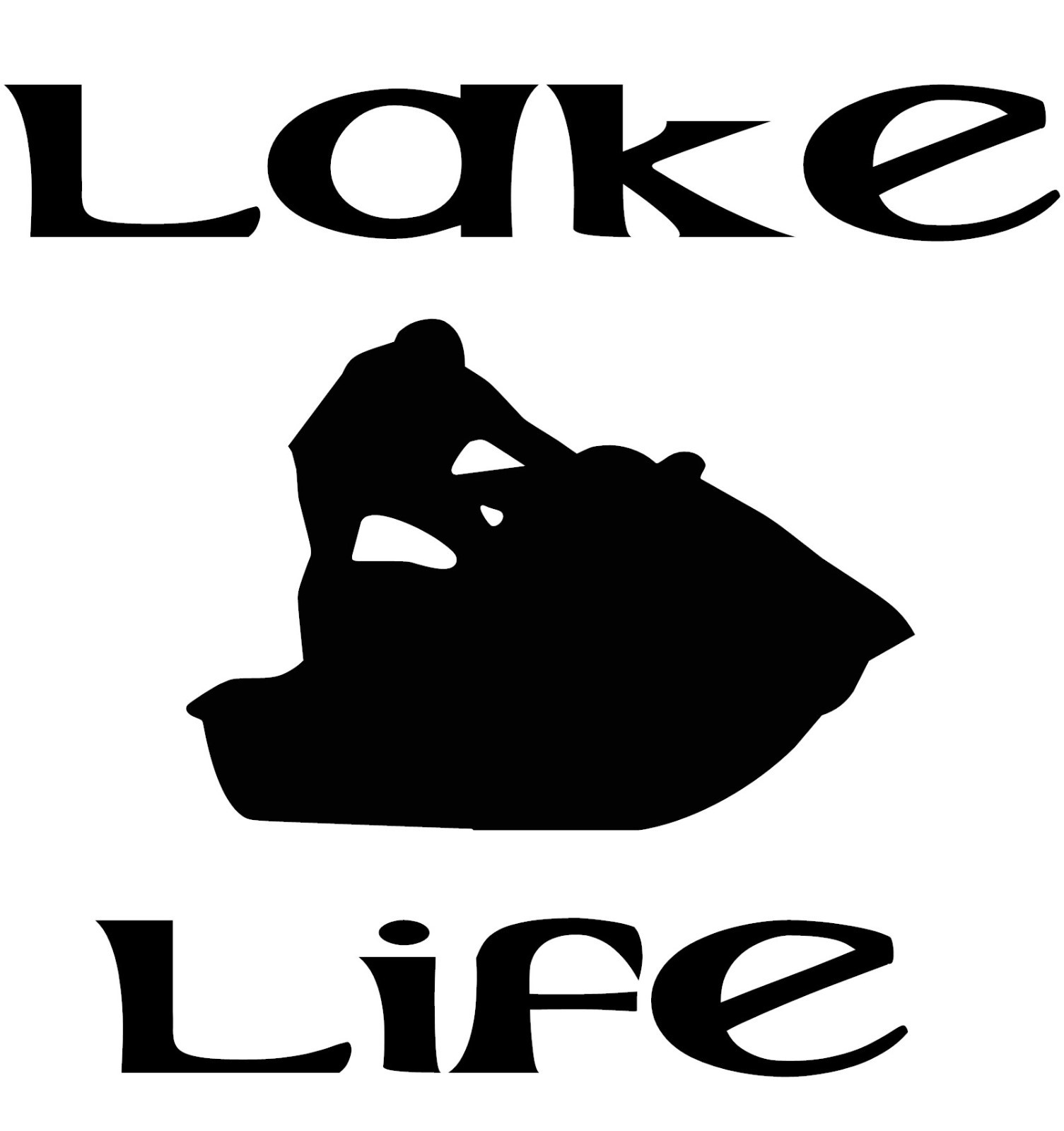 Lake Life Jet Ski Wave Runner Window Wall Decal Car Truck Boat Trailer RV Home