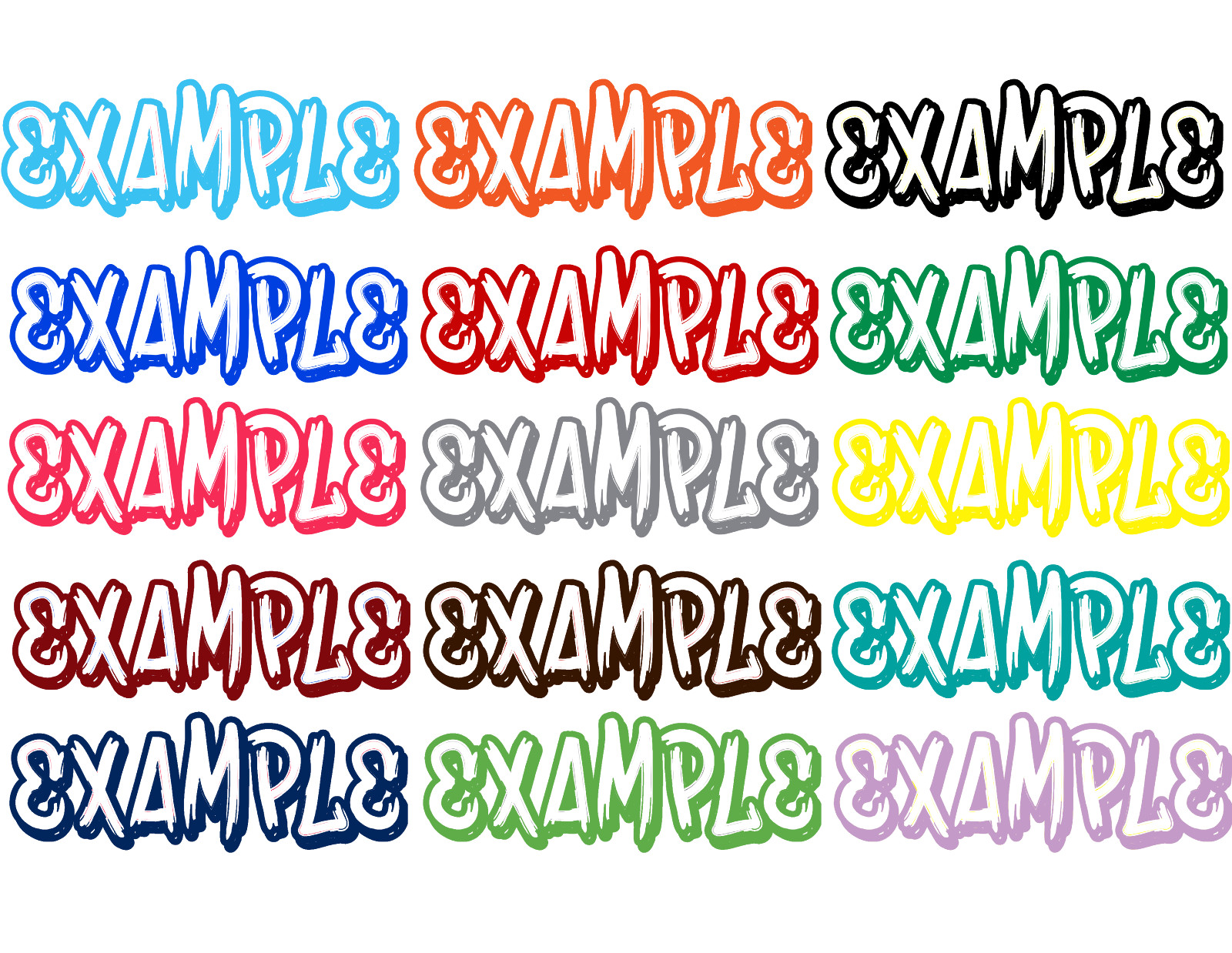 Custom Personalized Decal Vinyl Lettering Text Business Sign High School Style