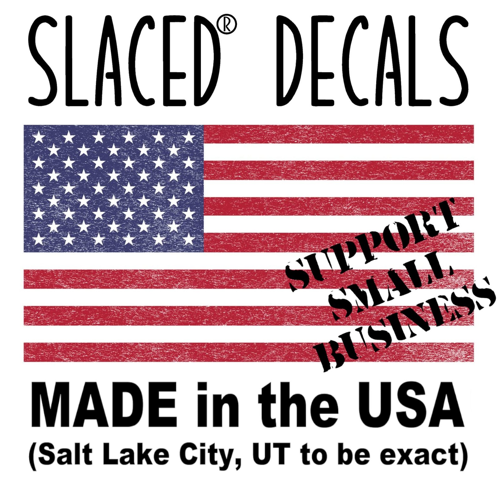 Mountain Decal 4 Pack: Compass, Sun Waves, Pine Tree, Small 3.5" White