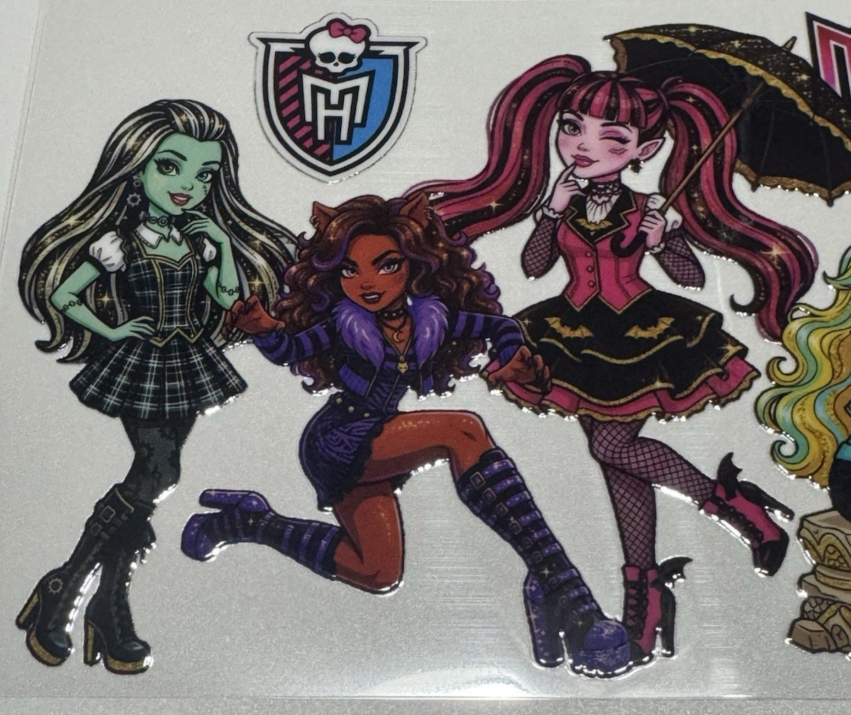 2 Cup Wraps 16 oz Cups Monster High Themed UV DTF for Tumblers Cups Ornaments