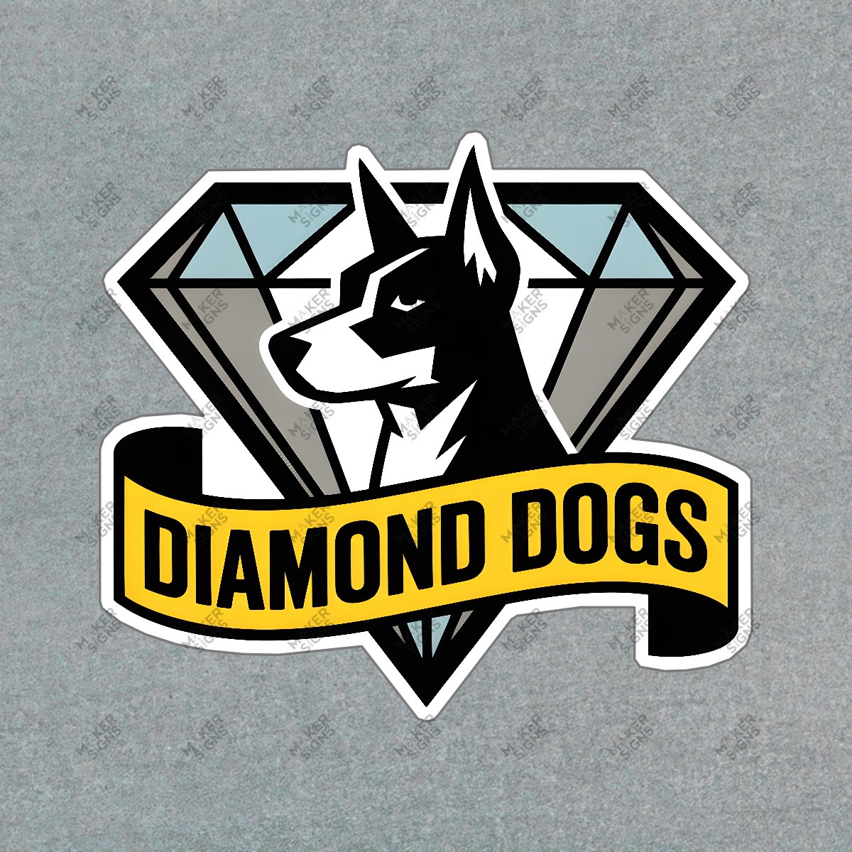 Metal Gear Solid Diamond Dogs Logo Sticker Geometric Design, Video #7743