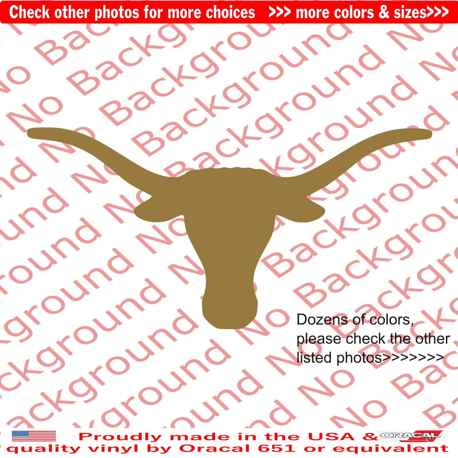 Texas Lone Star Longhorns Vinyl Decal Die Cut Animal Sticker for Window AM037