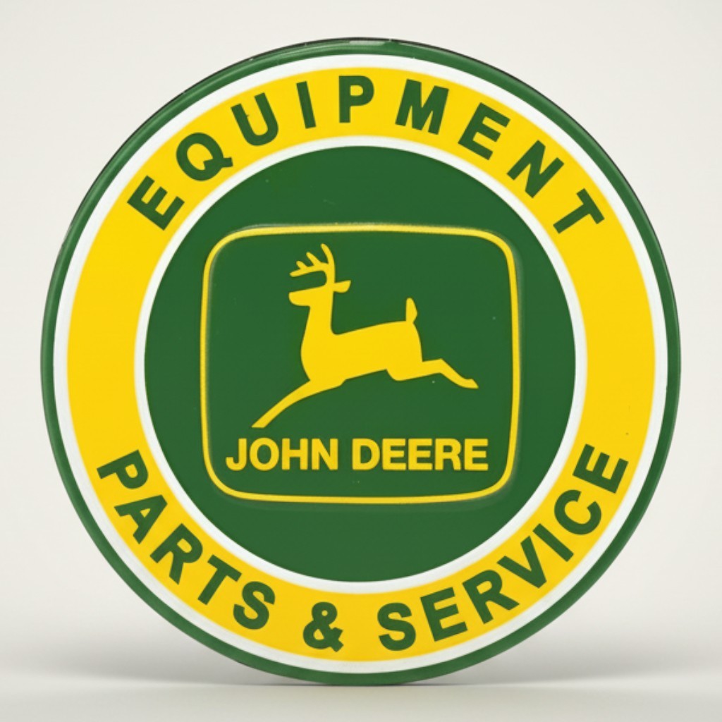 John Deere Parts & Service Embossed Metal Magnet