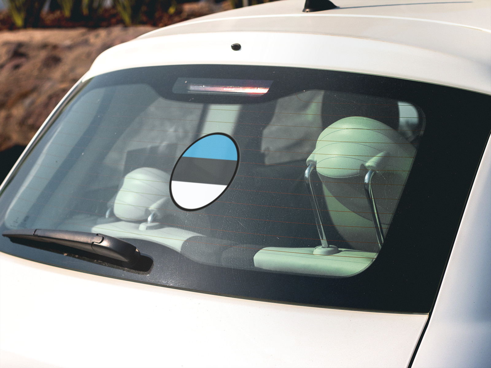 Estonia Flag Circle Sticker Decal