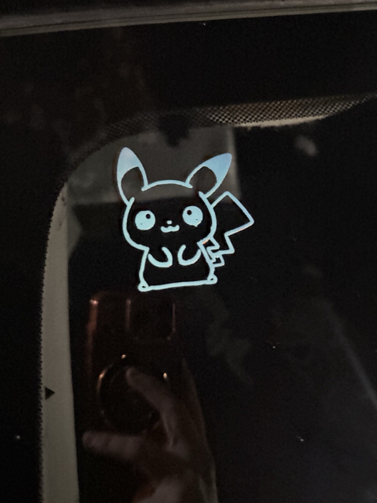 Glow in the Dark Pikachu Pokémon Vinyl Decal Sticker Blue/Green 3in Wall/Car