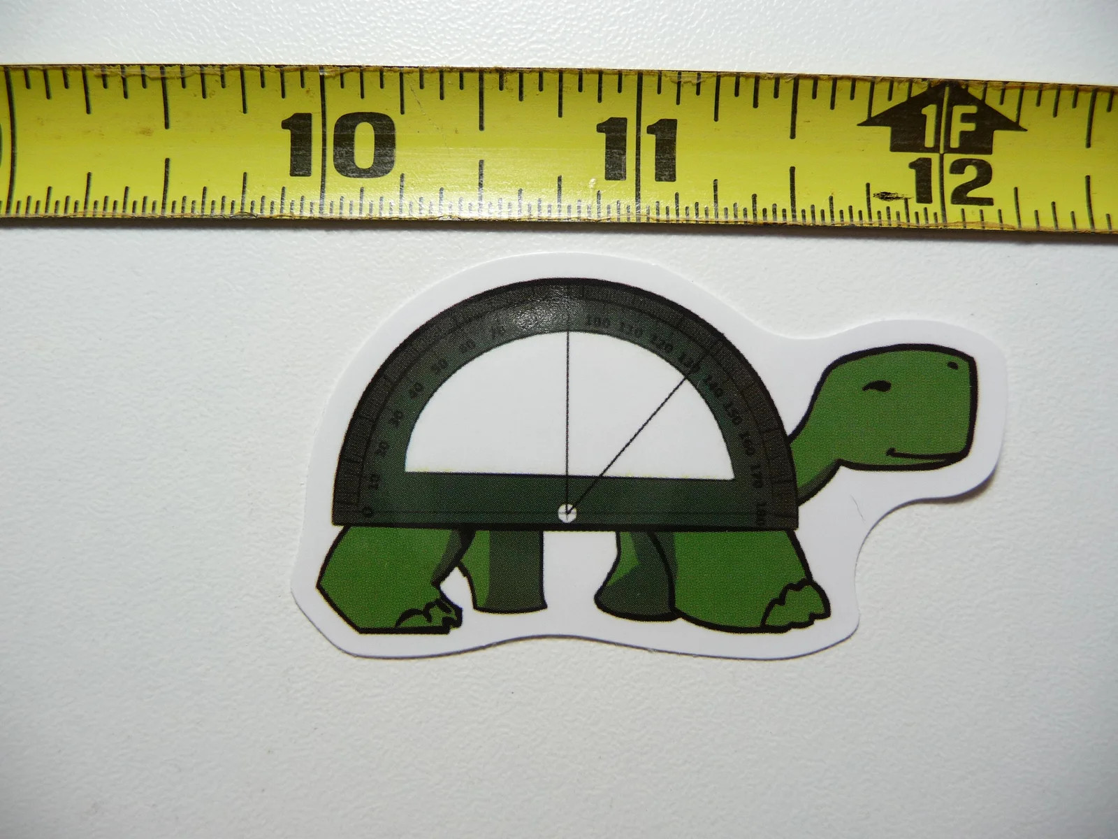 MATH PROTRACTOR TURTLE SMALL STICKER DECAL SCHOOL TEACHER PROFESSOR MATHMATICS