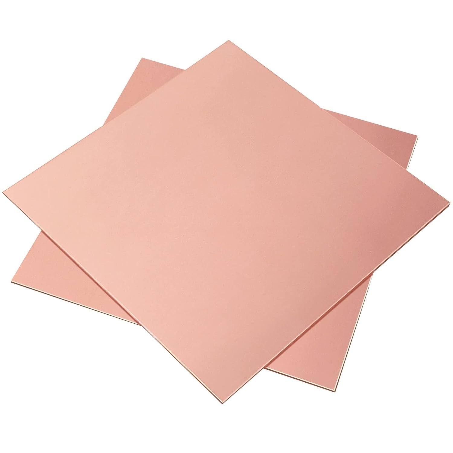 2 Pieces 99.9% Pure Copper Sheet 4" X 4"18 Gauge1mm Thickness Film Attached Co