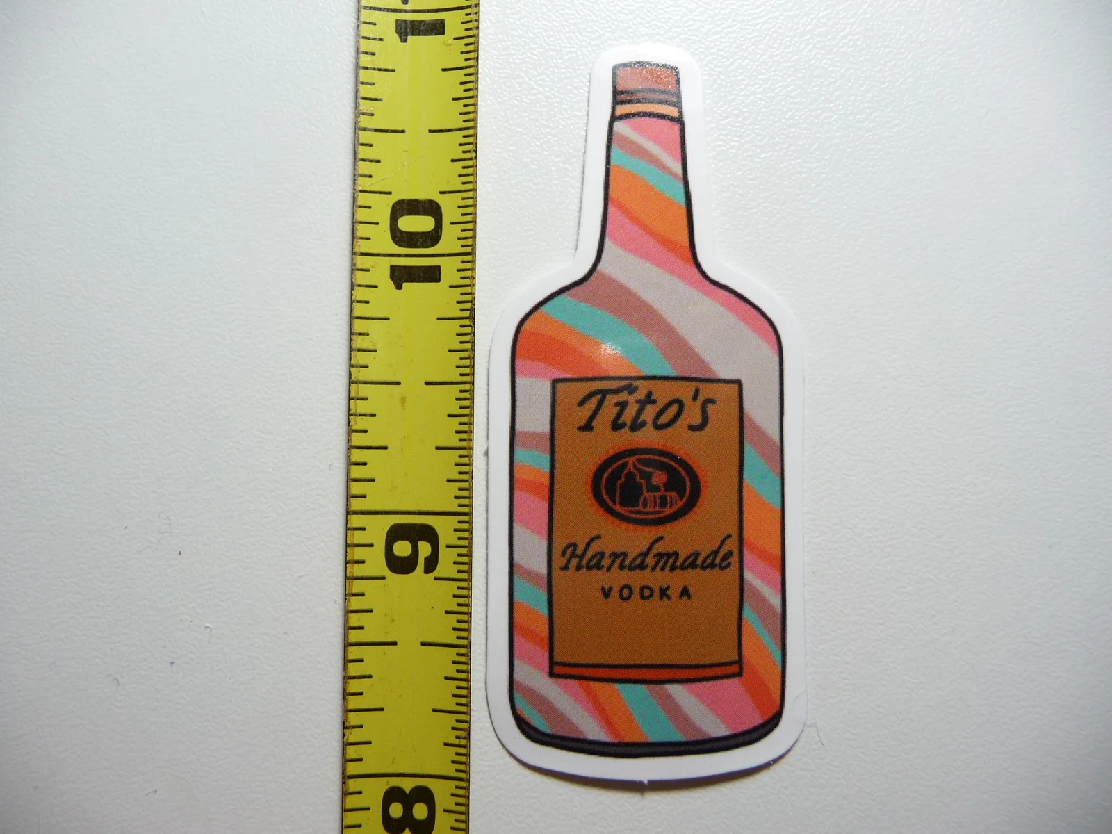 TITO'S HANDMADE VODKA BOTTLE #2 BOTTLE SMALL STICKER DECAL BAR ALCOHOL