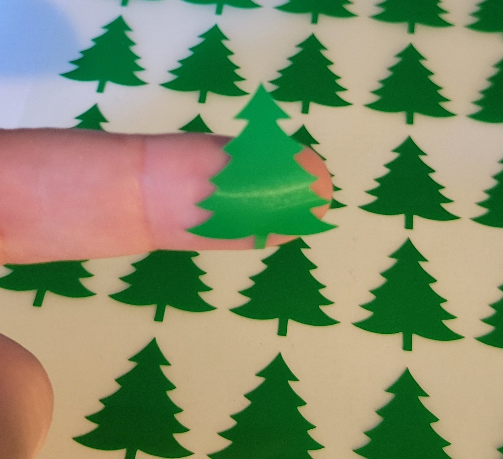 25 Christmas Tree Stickers, Vinyl Sticker , 1" tall, Winter, Holiday, Christmas
