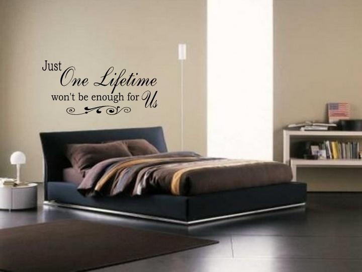 JUST ONE LIFETIME Wall Decal Bedroom Lettering Words Quote Home Decor 48"