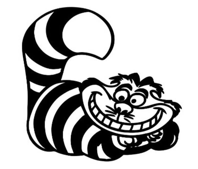 Alice In Wonderland Cat Vinyl Decal