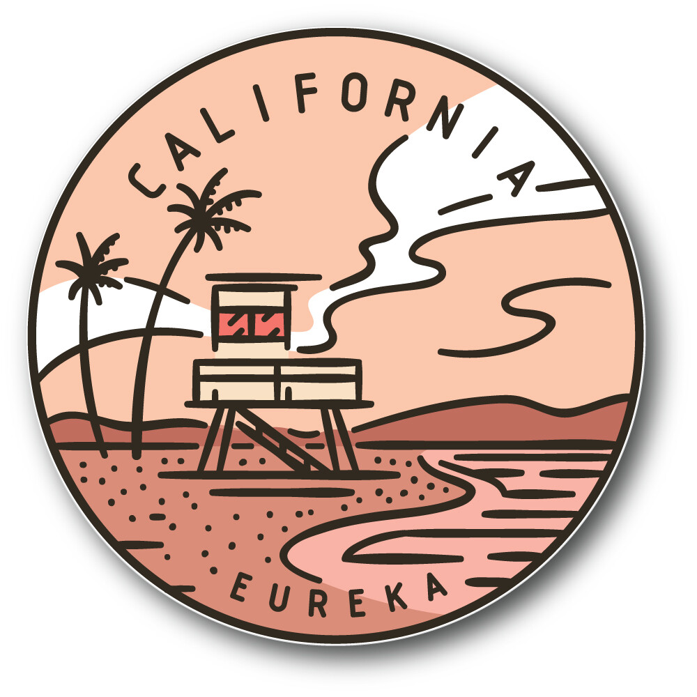 California USA State Retro Vintage Vinyl Sticker Bumper Decal