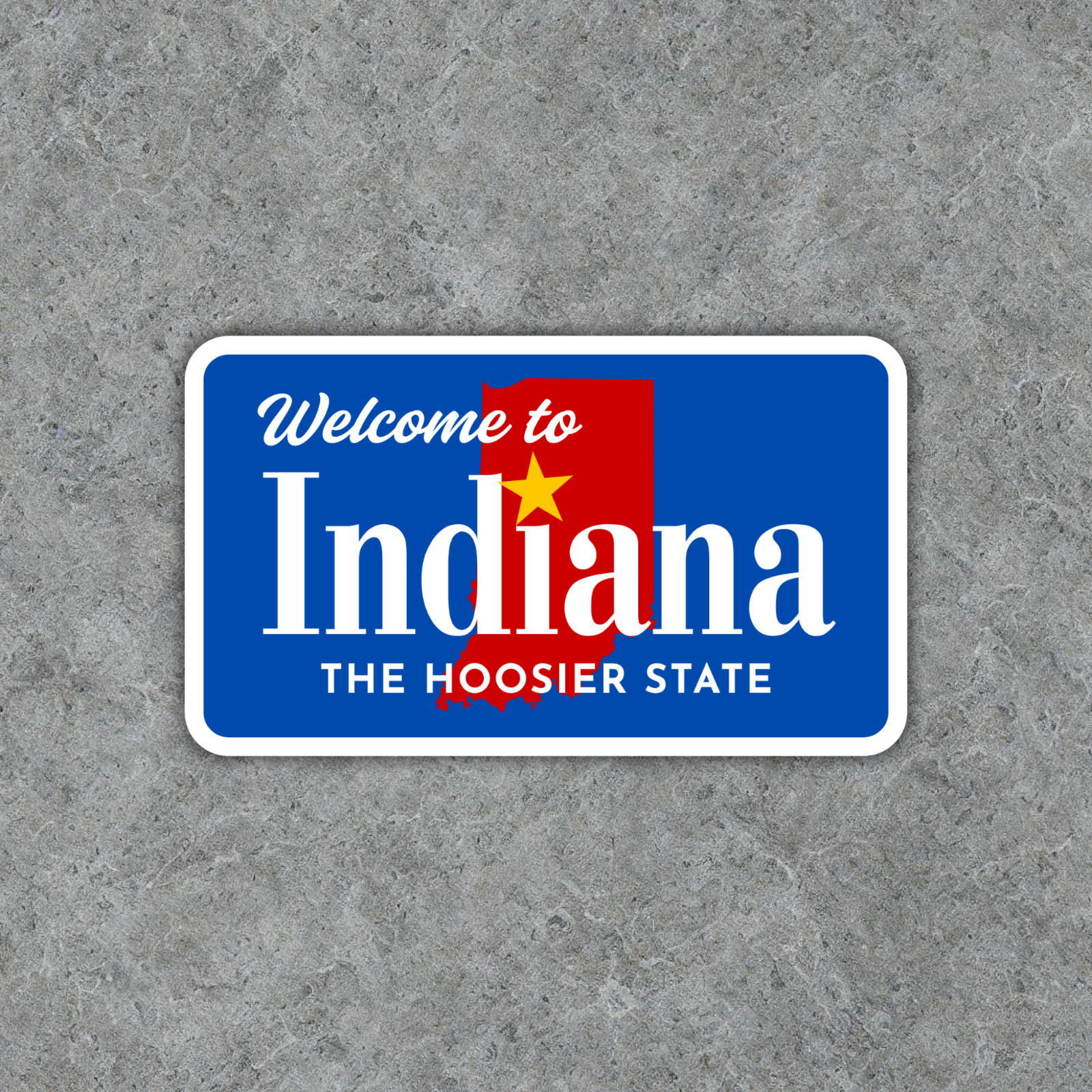 Welcome to Indiana Sticker The Hoosier State Vinyl Decal Waterproof Travel