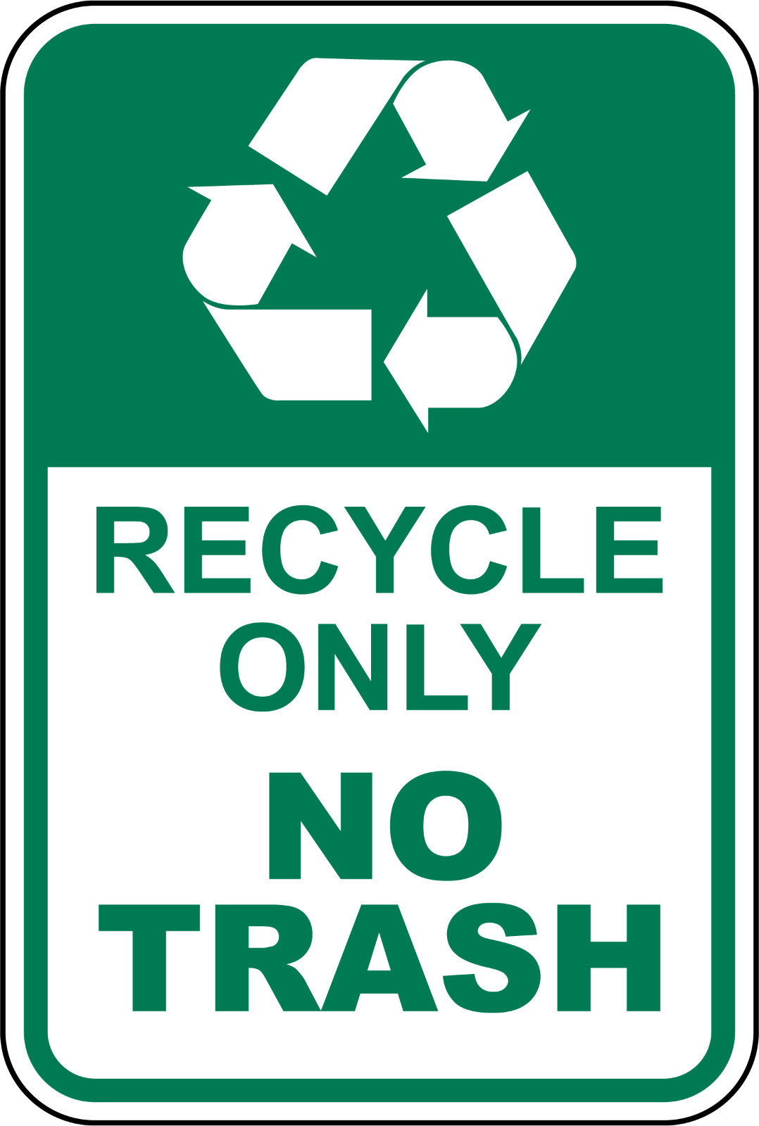Recycle only sticker weatherproof bumper vinyl decal