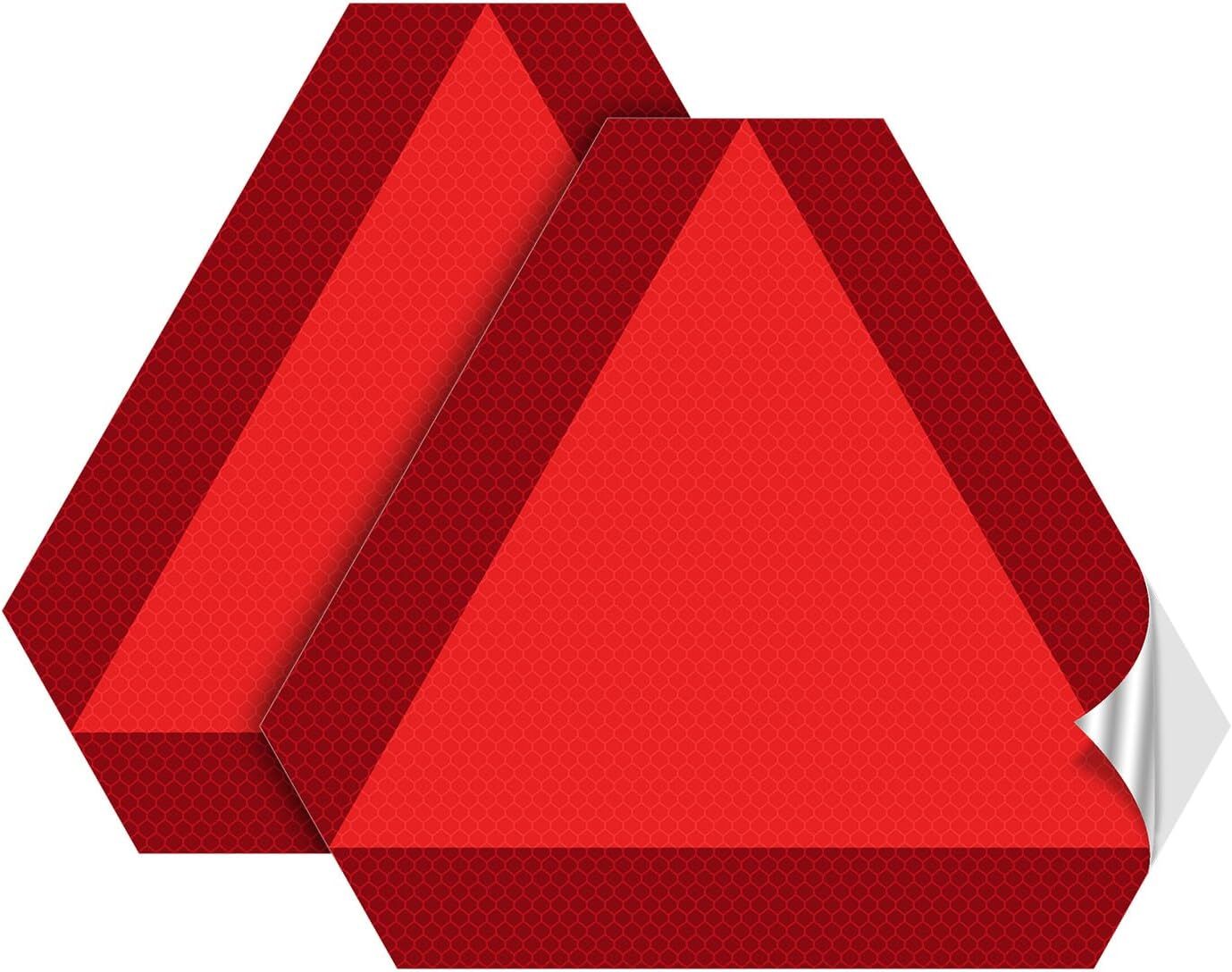 2 Pack Slow Moving Vehicle Triangle Sticker,8 X 7 Inch Diamond Grade Reflective