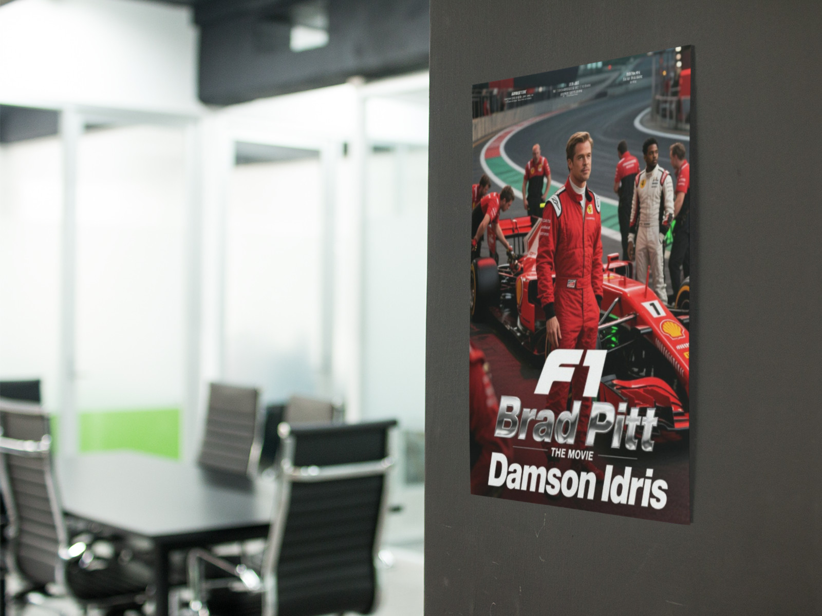 F1 BRAD PITT THE MOVIE Wall Vinyl Decal Poster Print Removable Adhesive