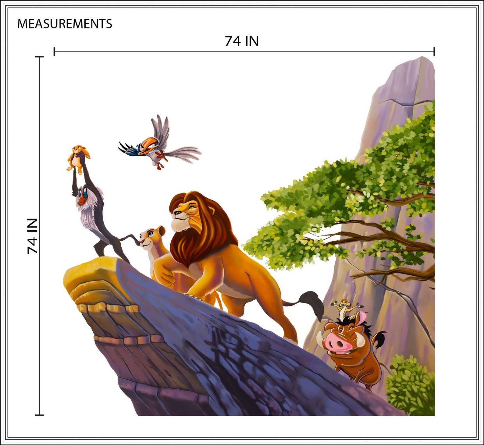 Disney Lion King Wall Decal Simba Mufasa Kids Bedroom Nursery Sticker