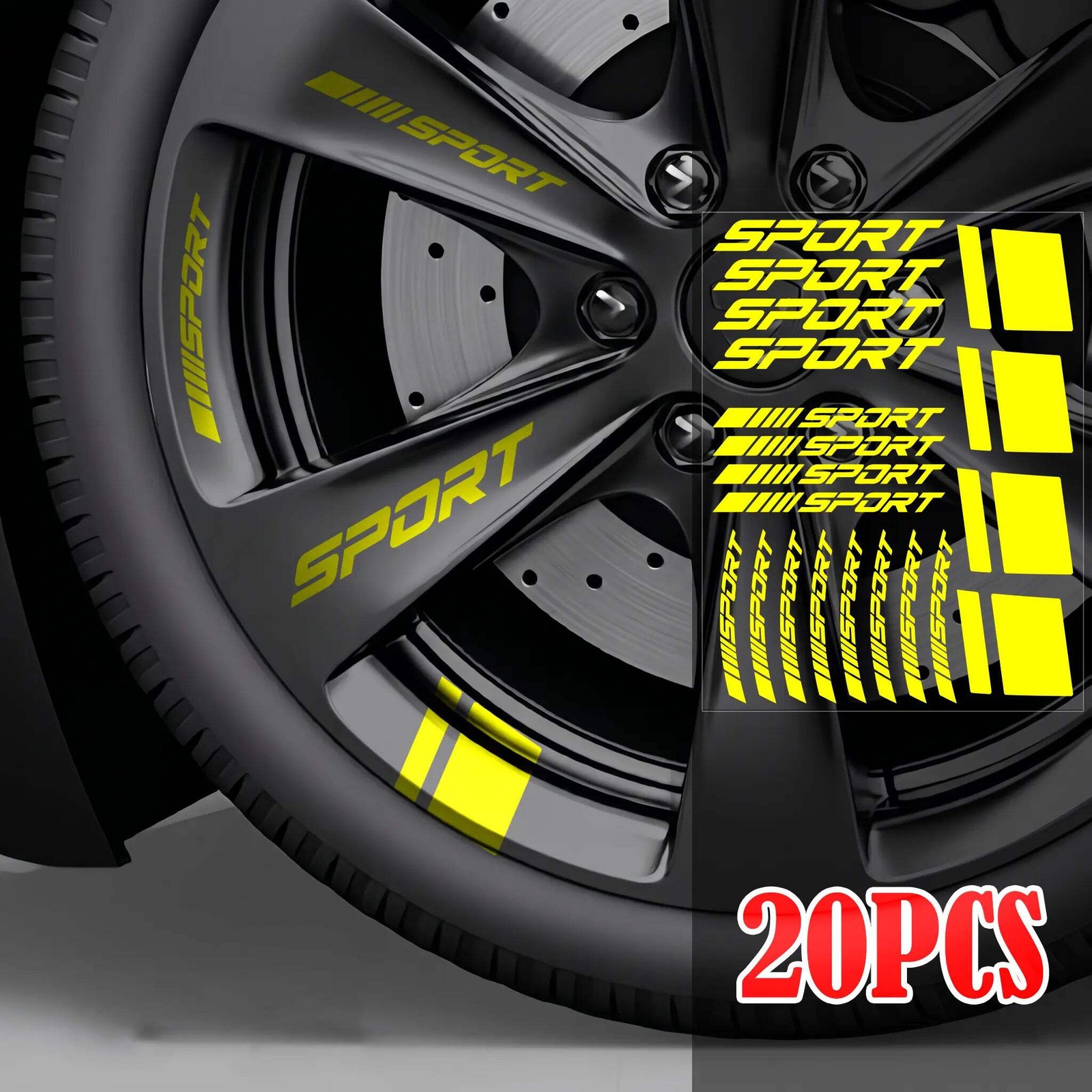 Universal Sport Vinyl Rim Decals – 20-Piece Performance Wheels