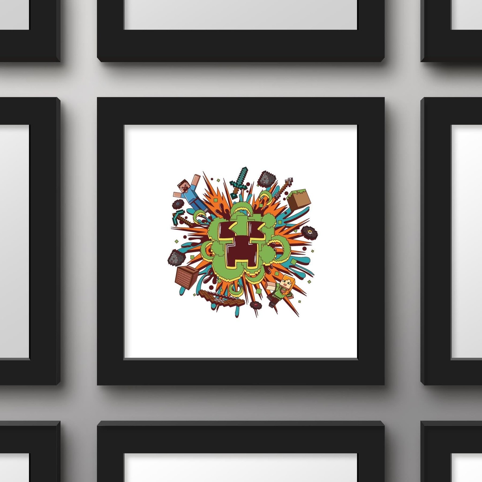 Trends International Gallery Pops Minecraft – Funtage Creeper Explosion Wall …