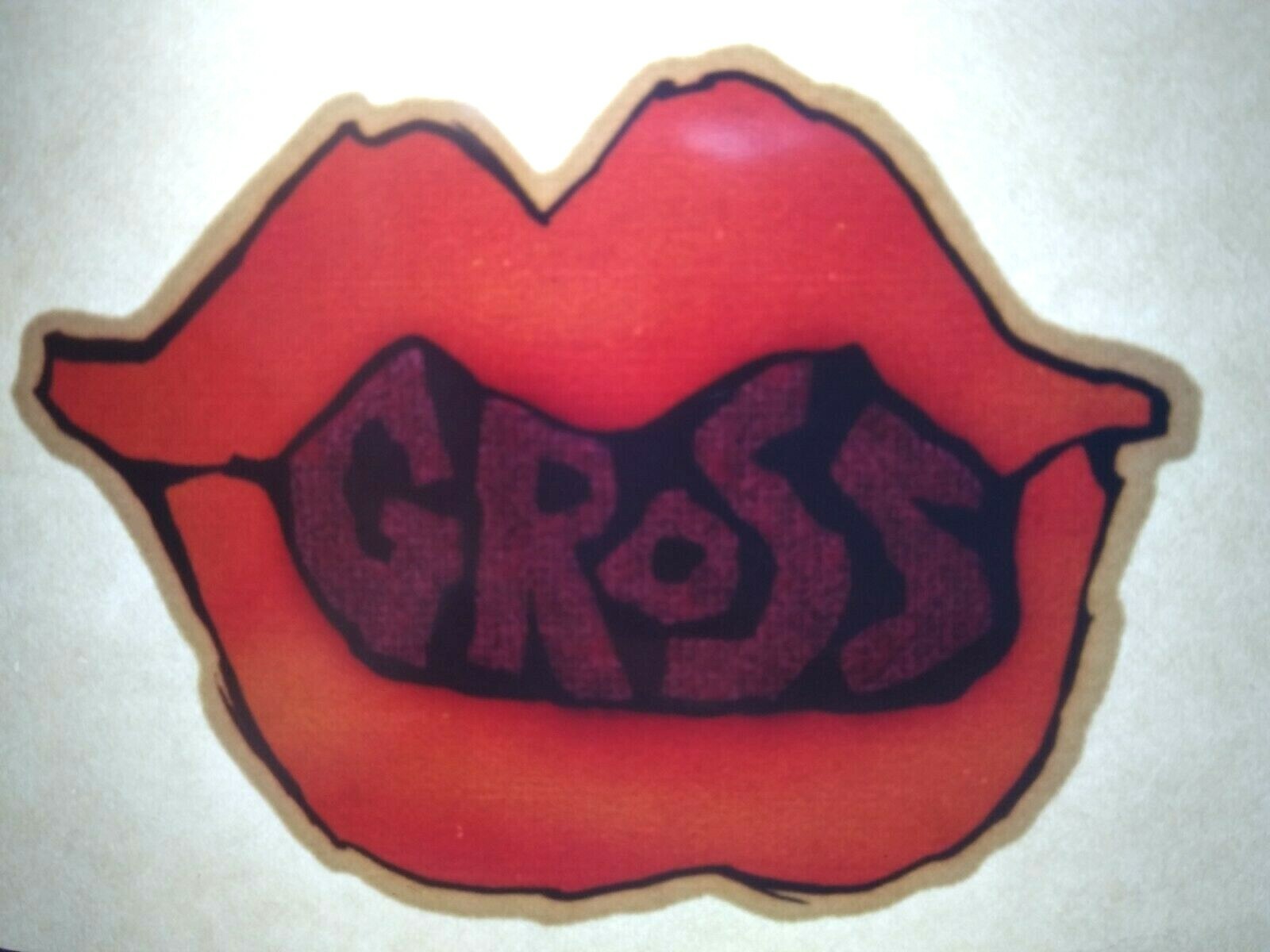 Gross Lips Screamin Gleamin Glitter Iron-On Decal Donruss Vintage Original Cool
