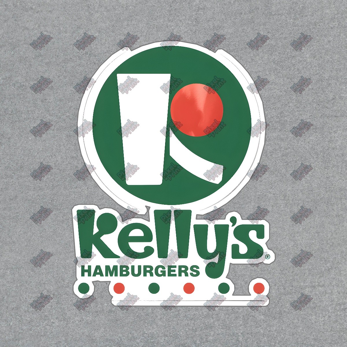Vintage Kellys Hamburgers Retro Diner Sign Classic Fast Food Logo #8593